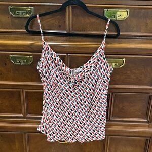 Anthropologie lipstick cowl neck tank cami